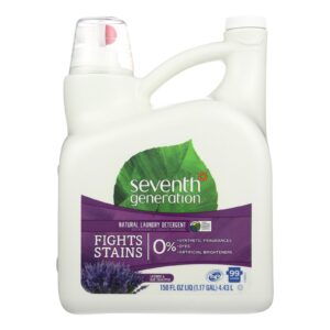 Seventh Generation Natural Laundry Detergent - Blue Eucalyptus And Lavender - Case Of 4 - 150 Fl Oz.