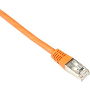 Black Box CAT6 250-MHz Shielded, Stranded Cable SSTP (PIMF), PVC, Orange, 7-ft. (2.1-m)