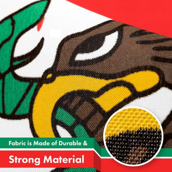 G128 5 Pack: Mexico Mexican Flag | 3x5 Ft | LiteWeave Pro Series Printed 150D Polyester, 4 Corner Brass Grommets | Country Flag, Vibrant Colors, Perfect For Balcony, More Durable Than 100D 75D Poly - Image 4