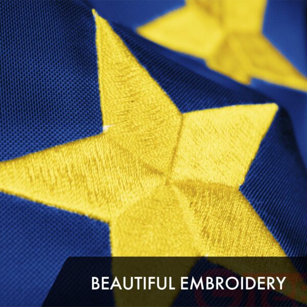 G128 5 Pack: Alaska AK State Flag | 4x6 Ft | ToughWeave Series Embroidered 300D Polyester | Embroidered Design, Indoor/Outdoor, Brass Grommets - Image 3