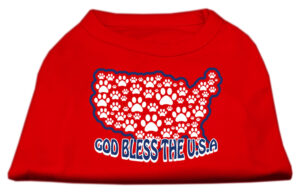 God Bless Usa Screen Print Shirts Red Xs