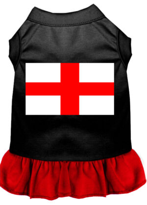 St Georges Cross Screen Print Dress Black With Red Xxxl (20)