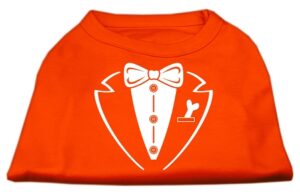 Tuxedo Screen Print Shirt Orange Xl (16)