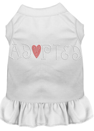 Adopted Rhinestone Dress White Med