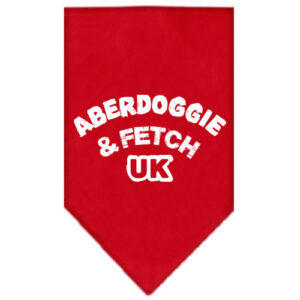 Aberdoggie Uk Screen Print Bandana Red Small