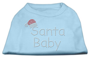 Santa Baby Rhinestone Shirts  Baby Blue Xs