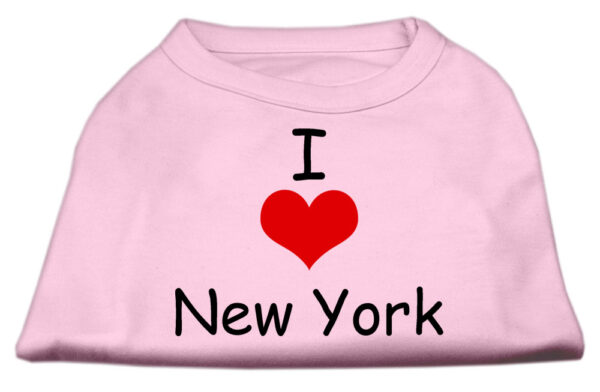 I Love New York Screen Print Shirts Pink Xs