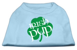 Irish Pup Screen Print Shirt Baby Blue Xxl
