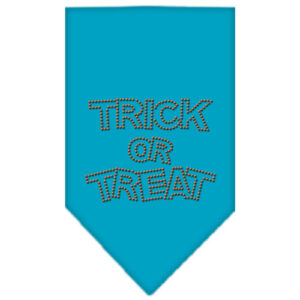 Trick Or Treat Rhinestone Bandana Turquoise Small