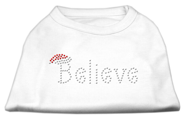 Believe Rhinestone Shirts White Xl