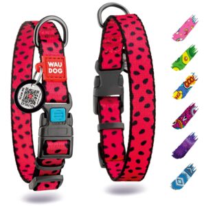 Nylon Dog Collar   Adjustable Dog Collar for Large Dogs Small & Medium Dogs   Breakaway Puppy Collars for Large Breed Dogs   Boy & Girl Dog Collars with Durable Plastic Buckle and QR Dog Tag