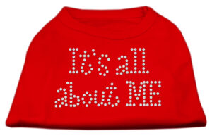 It's All About Me Rhinestone Shirts Red Xl