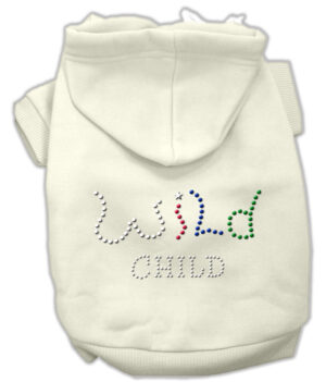 Wild Child Rhinestone Hoodies Cream S (10)