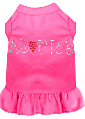Adopted Rhinestone Dress Bright Pink Xs