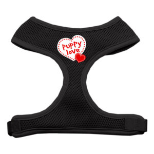 Puppy Love Soft Mesh Pet Harness Black Extra Large