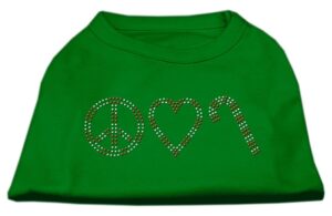Peace, Love, And Candy Canes Shirts Emerald Green Xxxl (20)
