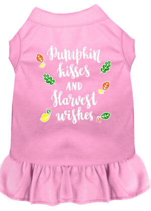 Pumpkin Kisses Screen Print Dog Dress Light Pink Xs (8)