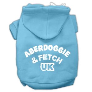 Aberdoggie Uk Screenprint Pet Hoodies Baby Blue Size Med (12)