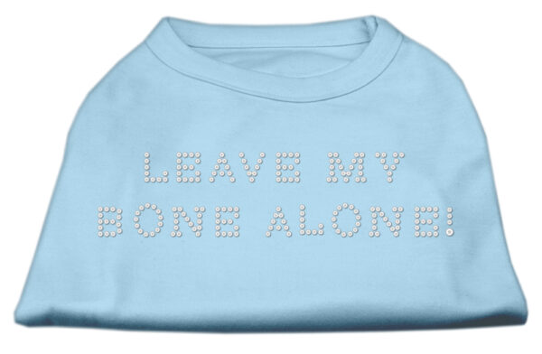 Leave My Bone Alone! Rhinestone Shirts Baby Blue M