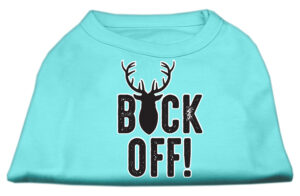 Buck Off Screen Print Dog Shirt Aqua Xxxl (20)