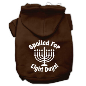 Spoiled For 8 Days Screenprint Dog Pet Hoodies Brown Size Xxl (18)