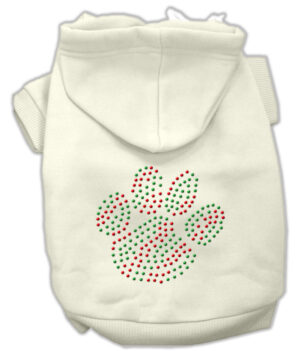 Holiday Paw Hoodies Cream Xxl (18)