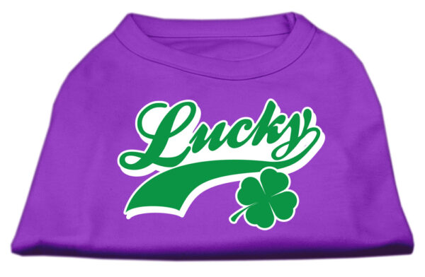Lucky Swoosh Screen Print Shirt Purple Xs
