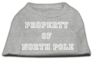 Property Of North Pole Screen Print Shirts Grey Xl