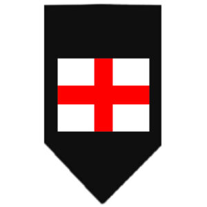 St Georges Cross Screen Print Bandana Black Small
