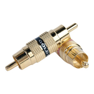 DB Link BM105 RCA Male-to-Male Left-and-Right Barrel Audio Connectors, Metal with Gold Finish, BF105, 2 Count