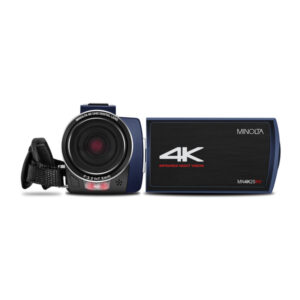 Minolta MN4K25NV-W-BL MN4K25NV 4K Ultra HD IR Night Vision Camcorder with Battery and 16-GB SDHC Card (Blue)