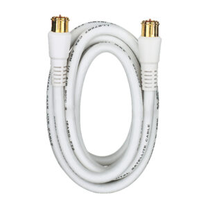 RCA VH603WHRV1 RG6 Coaxial Cable with F-Connectors (3 Ft.; White)
