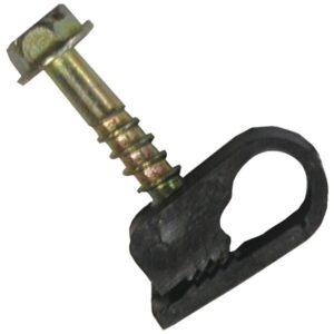 Eagle Aspen 500206 Single Flexible Cable Clips with Screws, 100 Pack (Black)