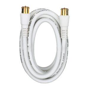 RCA VH606WHR RG6 Coaxial Cable with F-Connectors (6 Ft.; White)
