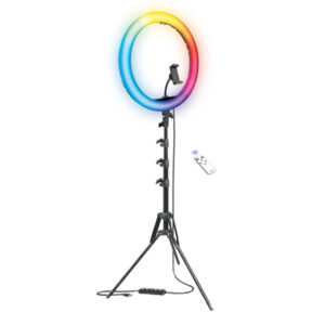Bower WA-RLSRGB16 RGB Selfie Ring Light Studio Kit with Wireless Remote Control and Tripod (16 In.)