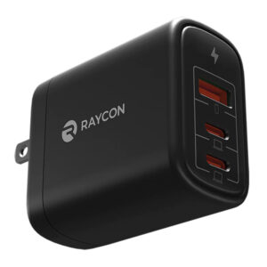 Raycon RAPADA65-23E-BLA The Magic Charger 65-Watt 3-Port USB-C/USB Wall Charger, Black