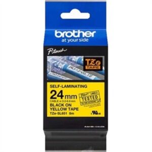 Black Ink on Yellow Label
