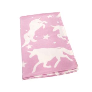 Unicorn Blanket Fleece Throw Over Twin Bed Blanket for Girls Kids Adult Baby Bed Couch Soft Plush Sofa Warm Soft Throw Blanket White Stars and Unicorn 50  X 60  Room Decor Blush Pink