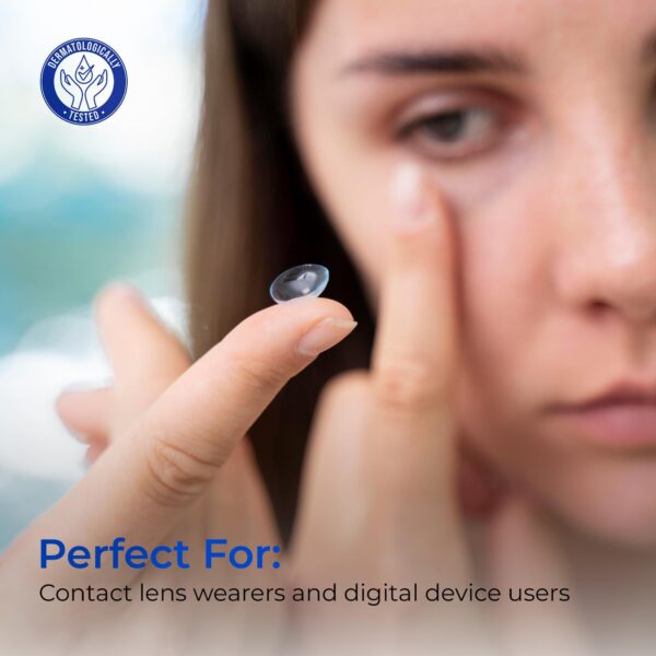 Eye Drops for Dry Eyes   Gentle Therapy for Irritated Dry Itchy & Sensitive Eyes   Redness Relief Moisturizing Eye Drops   Preservative Free Lubricating Eye Drops for Red Eyes - Image 5