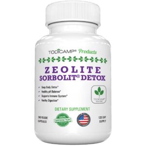 Zeolite Detox 240 Capsules   Zeolite Capsules Sorbolit Ultra FINE 1 2 µm   Zeolite Clinoptilolite Powder 95%   3X Activated Zeolite Supplement 4 Months Supply
