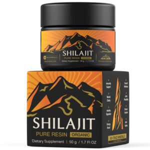 Shilajit Liquid Resin from Himalaya with Fulvic Acid Iron & Magnesium 50g Enhances Energy & Health 60 Day Supply
