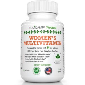 Women's Multivitamin & Mineral Complex with Plant Based Extracts   Hair Skin and Nails Vitamins   Foundational Multivitamin for Women   30 Day Supply