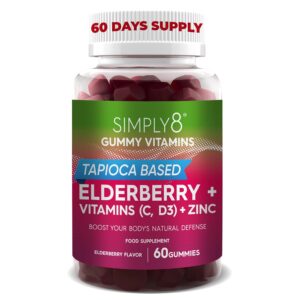 Elderberry Gummies – Elderberry with Zinc Vitamin C for Adults and Kids   Immune Support Supplement – Elderberry Capsules Alternative – 60 Days Supply   Vegan Gelatin Free Kosher Halal