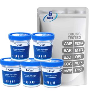 MiCare [5pk]   10 Panel Multi Test Cup (AMP BAR BZO COC mAMP MDMA MTD OPI PCP THC) #MI TDOA 3104