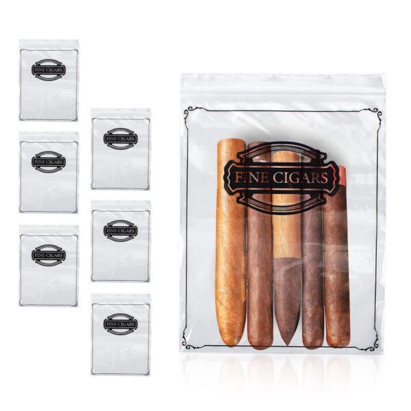 Poly Zipper Cigar Bag 8 x 10 Pack of 100 Fine Clear Plastic Bags for Cigars 2 Mil Thick Clear Poly Bags Tamper Proof Small Zipper Bags Reclosable Zip Bags for Safe Storage Cigars