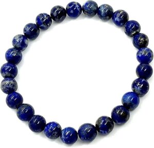 Protection Bracelet – Lapis Lazuli Beaded Bracelet – Triple Protection Bracelet for Stress Relief Healing Good Fortune – Crystal Bracelet for Men and Women