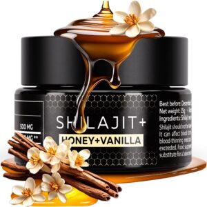 Natural Shilajit Organic Resin   Shilajit Vanilla & Honey for Men with 85  Trace Minerals Shilajit