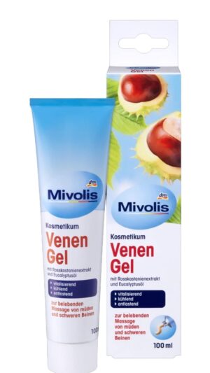 Vein Gel with Horse Chestnut Extract and Eucalyptus Oil 100 ml   338 Oz
