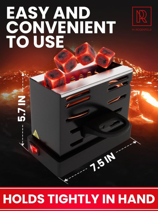 Premium Hookah Coal Burner   Black Burner for Hookah – Charcoal Toaster Multipurpose Electric Stove - Image 3