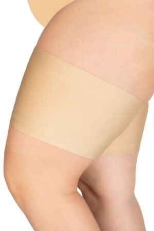 Women elastic thigh bands anti chafing prevent thigh rubbing satin and Satin lined protector anti slip silicone
